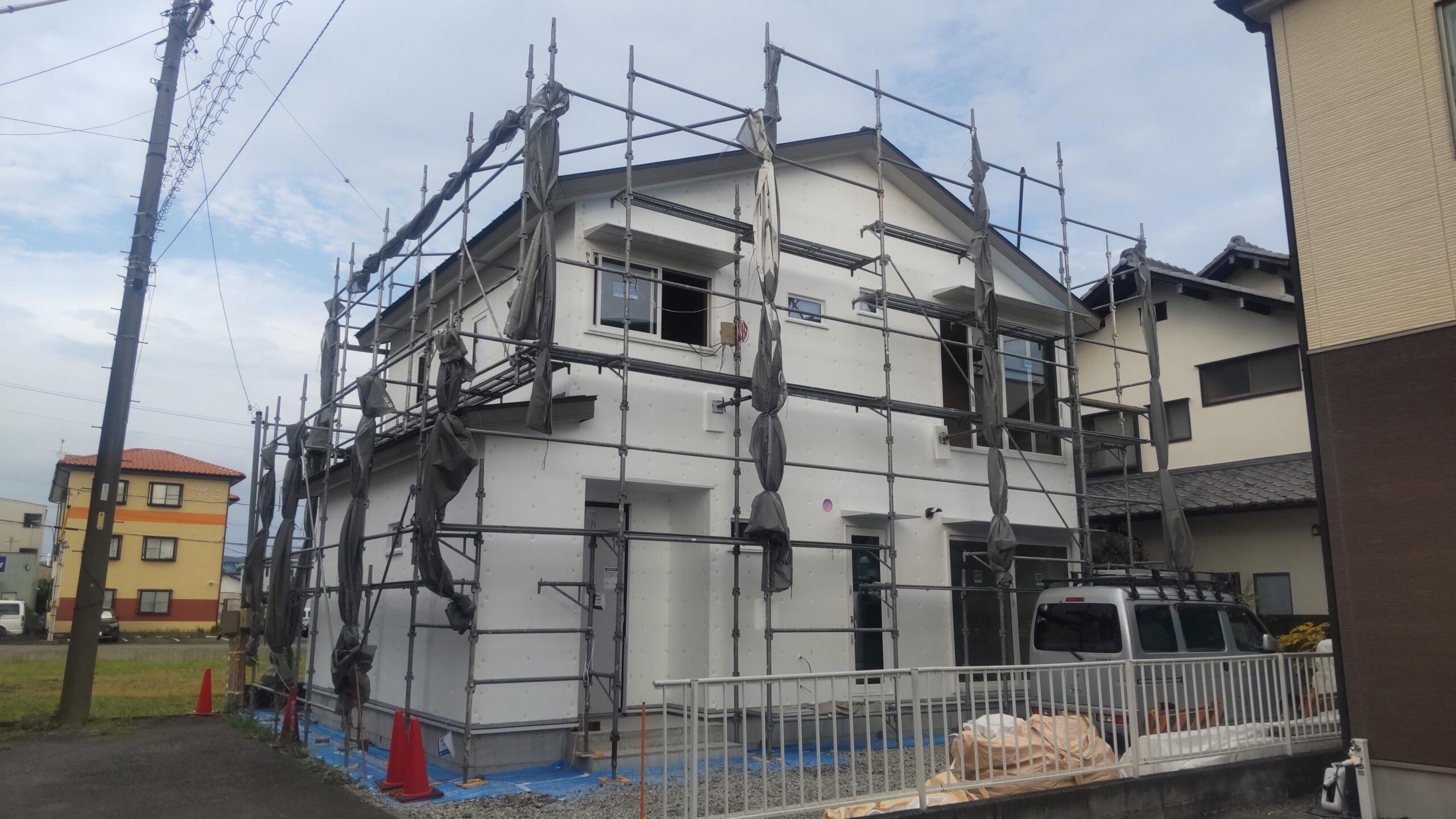 静岡市駿河区で建築中の家の外観 2026年9月の見学会会場