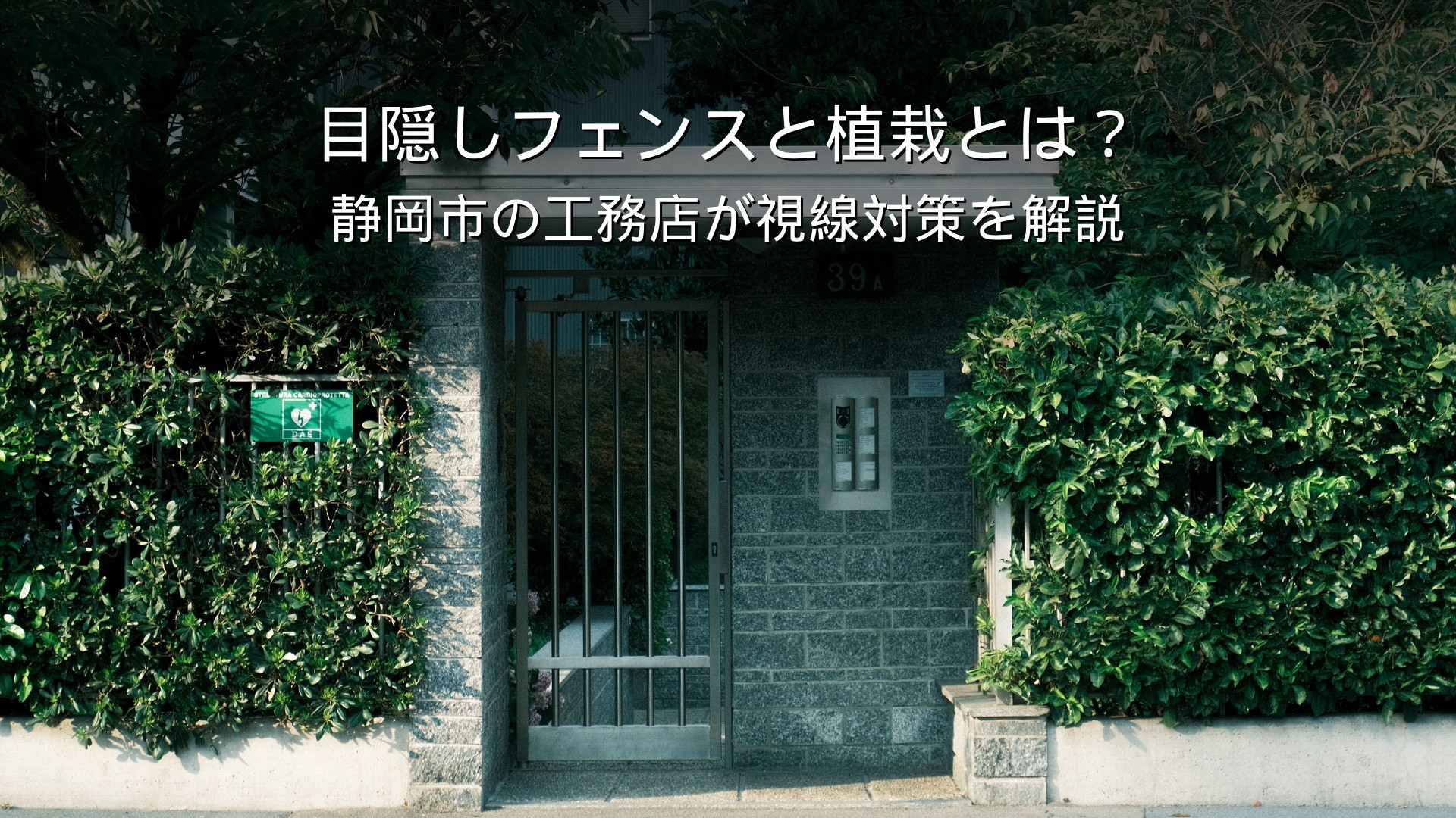 静岡 工務店 目隠しフェンス 植栽 視線対策